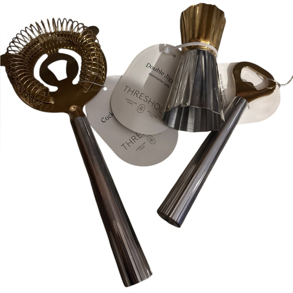Threshold Stainless Steel Gold & Silver Bar Tools Set